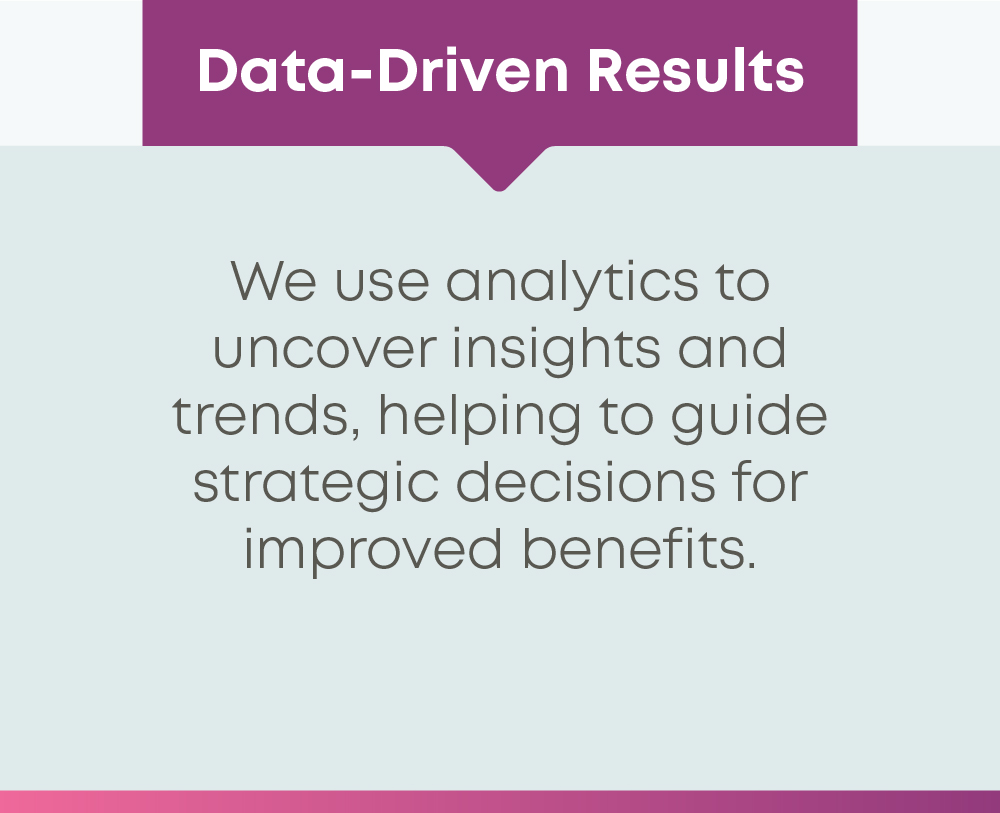 We use analytics to uncover insights and trends.